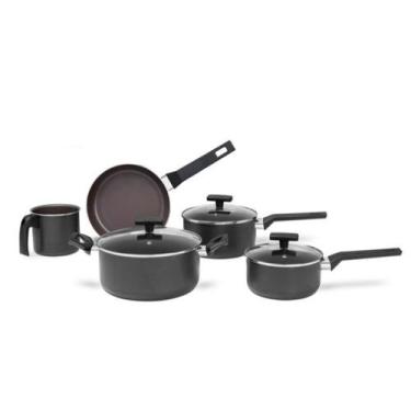 Imagem de Conjunto de Panelas 5 Peças Ceramic Life Preserve Cinza Brinox 7238/10