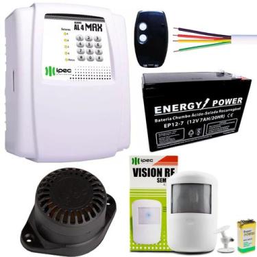 Imagem de Central De Alarme Residencial Comercial Sensor Sem Fio Sirene Bateria 