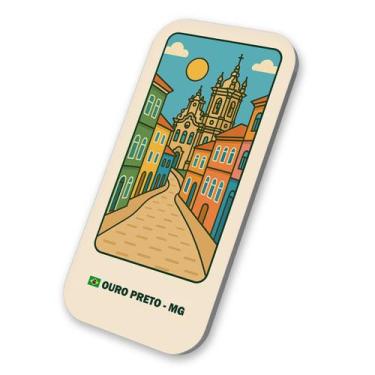 Imagem de Imã Geladeira Souvenir Ouro Preto - MG Brasil 3x6cm - M-Planner
