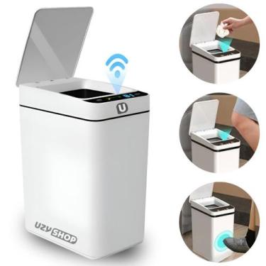 Imagem de Lixeira Automática Inteligente 12L Sensor Toque Vedação Hermética Bran