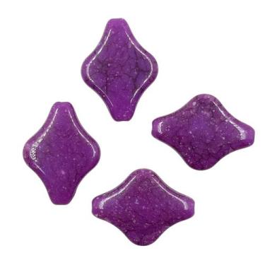 Imagem de Miçanga Pastilha Balão Roxo Marmorizado 29x22mm 50pçs Biju - Macall