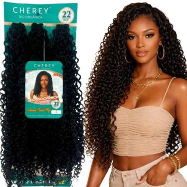 Imagem de Cabelo Super Crochet Cherey Cacheado Super Natural 60cm - bbless, Pret