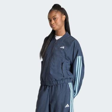 Imagem de Jaqueta Adidas 3 Listras WV Feminina Marinho, PP