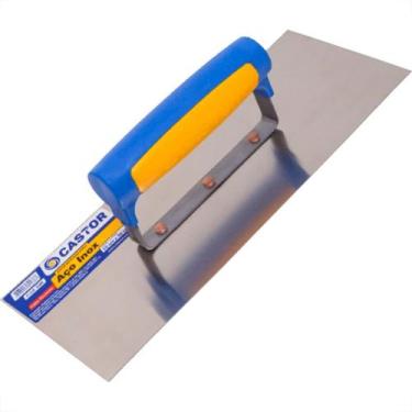 Imagem de Desempenadeira Aco Inox Castor Lisa 12 X 30Cm - 238