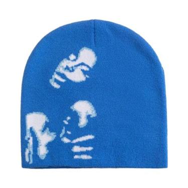 Imagem de Gorro Unissex Quente De Lã Estampado Estilo Y2K, Acessório Hip Hop - N