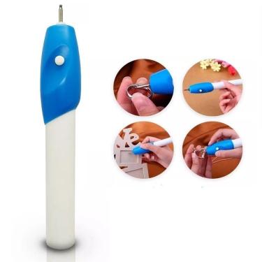 Imagem de Caneta Gravadora Elétrica Portátil para Artesanato com Ponta Diamantada Azul Yeet