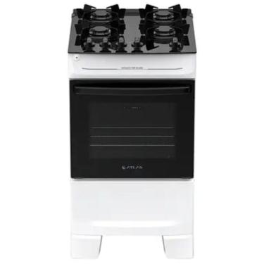 Imagem de Fogao Monaco Top Glass 4 Bocas Automatico Mesa de Vidro Forno 48 Litros Atlas