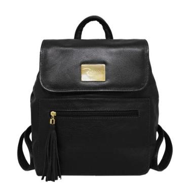 Imagem de Mochila Feminina de Couro Compacta Michele - Relicário, Preto