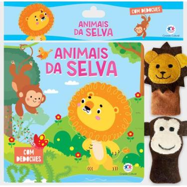 Imagem de Livro - Animais da selva - Livro com dedoche