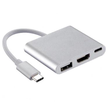 Imagem de Adaptador Conversor Usb 3.1 Tipo C 3.0 X Hdmi Usb 3 Em 1