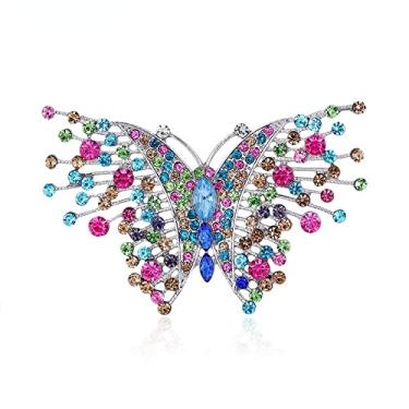 Imagem de jinyi2016SHOP Broche feminino de borboleta para mulheres, casamentos, festas, broches, presentes, joias atmosféricas