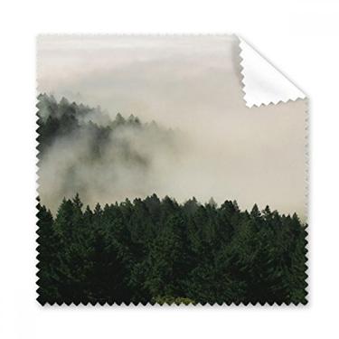 Imagem de Mountain Fog Floresta Céu Nuvem Pano de limpeza de tela de telefone limpador de óculos 5 peças