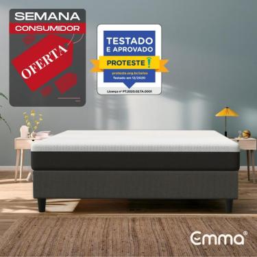 Imagem de Kit Colchão + Cama Box Emma Queen (158x198cm)
