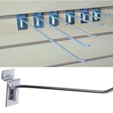 Imagem de Gancho Para Painel Canaletado 20Cm Zincado Kit 100Unidades
