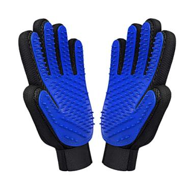 Imagem de Luva de cuidados para cães Closeep – luvas de escova de massagem para animais de estimação, luvas para remoção de pelos de cavalos de gatos, luva de cinco dedos, design para lavagem respirável de pele longa ou curta, fácil de limpar – tamanho universal – 1 par...