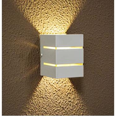 Imagem de Arandela 2 Focos Frisos Externa Parede Muro Halo Branco