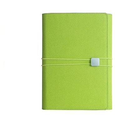 Imagem de Caderno criativo de folhas soltas A5, bloco de notas multifuncional, conta de mão de negócios, estojo de couro, capa protetora para notebook, verde, 1 peça