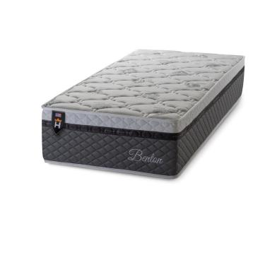 Imagem de Colchão c/ Molas Ensacadas Benton Cinza Solteiro 96x203x33