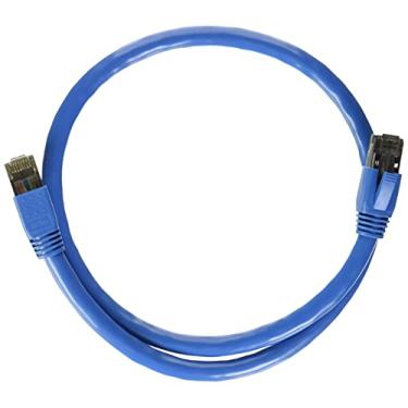 Imagem de Cabo Ethernet Nippon Labs Cat 8 de 60 cm – Azul | 2 GHz, 40 G, 24 AWG, S/FTP – Cabo de patch SFTP de 40 Gbps 2000 Mhz, resistente de alta velocidade Cat8 LAN Network RJ45 - na parede, ao ar livre