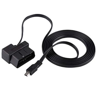 Imagem de Gorgeri Cabo de diagnóstico OBD2, cabo de extensão de conexão OBD-II para carro de 180 cm, adaptador de extensão de diagnóstico OBD2 EOBD para mini cabo USB