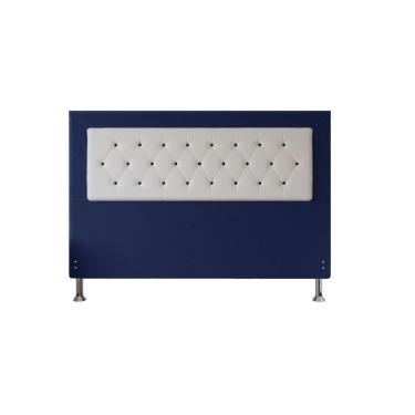 Imagem de Cabeceira Havana 1,95 Cm Cama Box King Suede Azul Marinho
