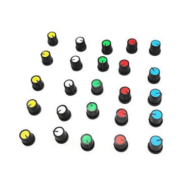 Imagem de 100 peças, eixo de 6 mm com nervuras, potenciômetro, controle de volume, botões de potenciômetro