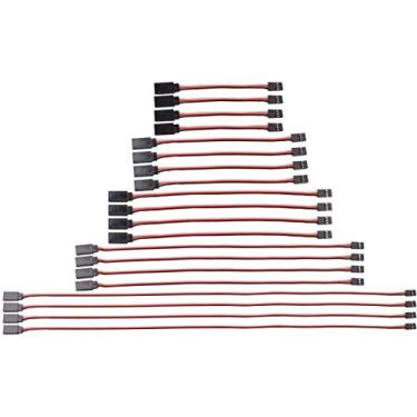 Imagem de R REIFENG 20 pçs/lote de cabos de extensão servo de 3 pinos cabos conectores de fio de chumbo para RC Futaba JR Servo Connection Parts 4.9"/5.9"/7.8"/11.8"/29.7" (5 tamanhos)