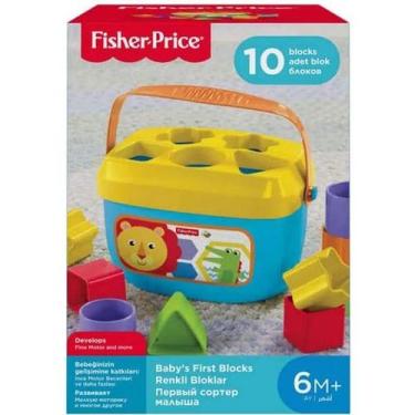 Imagem de Fisher Price Os Primeiros Blocos Do Bebe 10 Peças Mattel Ffc84