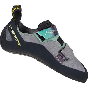 Imagem de La Sportiva Men's Aragon Rock Climbing Shoe, Slate/Jasmine Green, 38.5 (6.5 US)