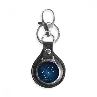 Imagem de Chaveiro de couro com símbolo do zodíaco constelação de sagitário chaveiro de carro presente, Multicor
