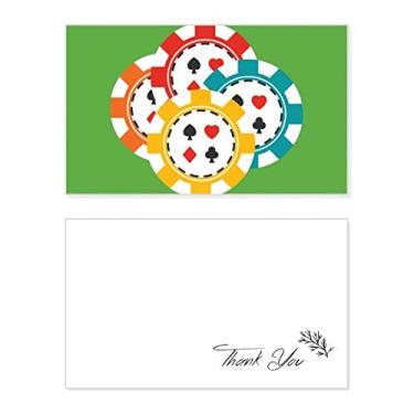 Imagem de Ilustração de fichas de cassino coloridas cartão de agradecimento papel de aniversário saudação apreciação de casamento