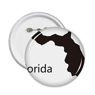 Imagem de Florida America Mapa EUA Outline Pins Badge Button Emblem Decoração Acessório 5pcs