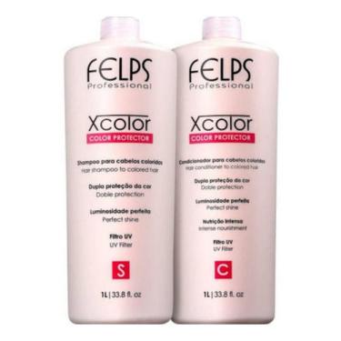 Imagem de Kit Felps Profissional Xcolor Shampoo 1L + Condicionador 1L