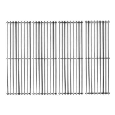 Imagem de Votenli S6602D (pacote com 4) Grade de grelha de aço inoxidável para grelha de cozimento de substituição para Broil King Baron 320, 340, 420, 440, 490 e Huntington 2122-64 2122-67 6020-54 6020-57 6020-64 Broil-Mate, Sterling, Grill