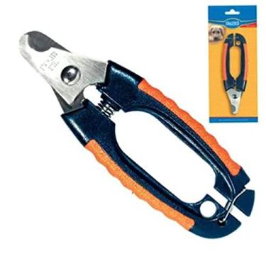 Imagem de Chalesco Alicate Guilhotina para Corte Unhas 16,5 cm Preto/Azul Grande