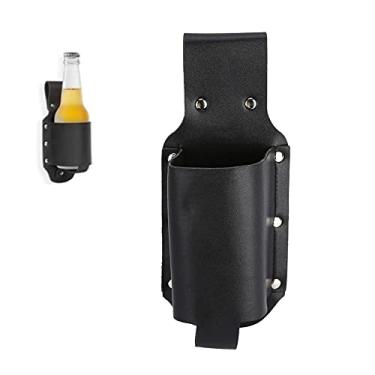 Imagem de Coldre de Cerveja Clássico, Coldre de Cerveja de Couro PU, Porta-garrafa Portátil, Porta-cerveja, Cinto, Bolsa de Cintura, Porta-bebida para Viagens Ao Ar Livre