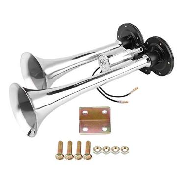 Imagem de Buzina de ar dupla para caminhão, 12V/24V 150db kit compressor de buzina elétrica de tr...