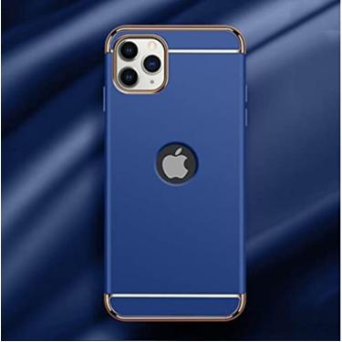 Imagem de Capa de telefone chapeada 3 em 1 para iPhone 12 11 Pro Max capa traseira à prova de choquePara iPhone 5 5s se 6 6s 7 8 Plus X Xr Xs Max Case,azul,para iPhone Xs