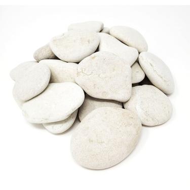 Imagem de Capcouriers Pedras de paisagismo (branco) - rochas de paisagismo para design de jardim e paisagem - 1,8 kg (cerca de 20 a 22 pedras)
