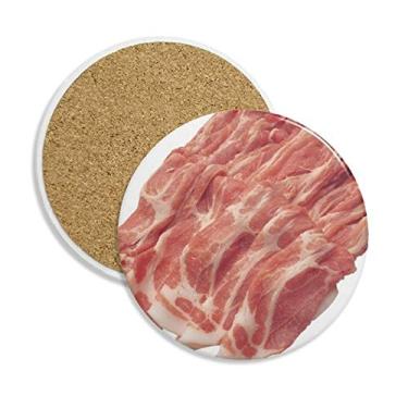 Imagem de Rolo de bife com textura de comida e carne crua Caneca de proteção de mesa Pedra absorvente