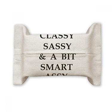 Imagem de Classy Sassy Bit Smart Assy Design Capa de papel para lenços faciais Bolsa de linho de algodão