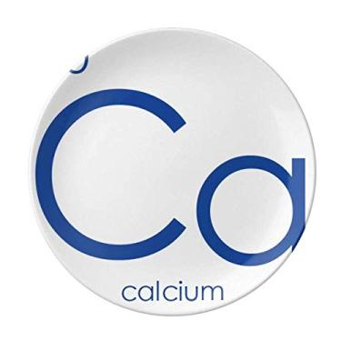 Imagem de Tabela de período de elementos de química, placa de cálcio de metal alcalina, placa decorativa de porcelana, salvador, louça, jantar