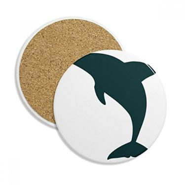 Imagem de Caneca de copo de golfinho Blue Ocean Docile com proteção de mesa, pedra absorvente