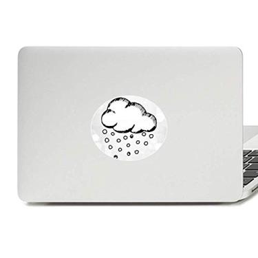 Imagem de Adesivo de notebook Hailstone Cloudy pintado à mão com emblema de vinil