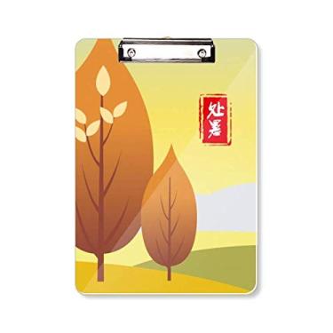 Imagem de Stopping Heat Twenty Four Solar Term Prancheta Pasta Bloco de Escrita Placa de Apoio A4