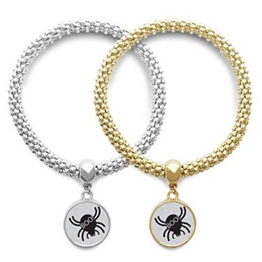 Imagem de DIYthinker Pulseira para amante de aranha negra, pingente, joia para presente de casal