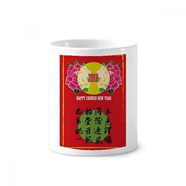 Imagem de Suporte para caneta de escova de dentes Happy Year da primavera com suporte de cerâmica