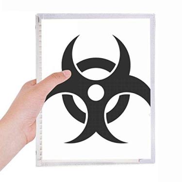 Imagem de Caderno com estampa nociva de radiação química, folha solta, diário recarregável, papelaria