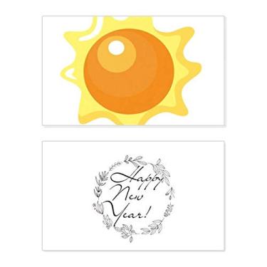 Imagem de Cartão de felicitações do festival de ano novo universo e alienígena com mensagem de abençoe presente