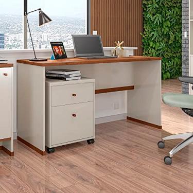 Imagem de VIA NOSSA - Kit Escritório Office Escrivaninha e Gaveteiro Berlin - Vianossa Cor:off White/naturale